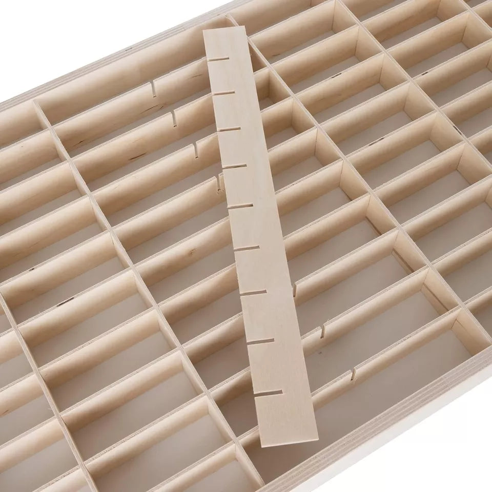 VETRINA ESPOSITORE MODELLISMO VETRINETTA IN LEGNO modellini auto 80 scomparti