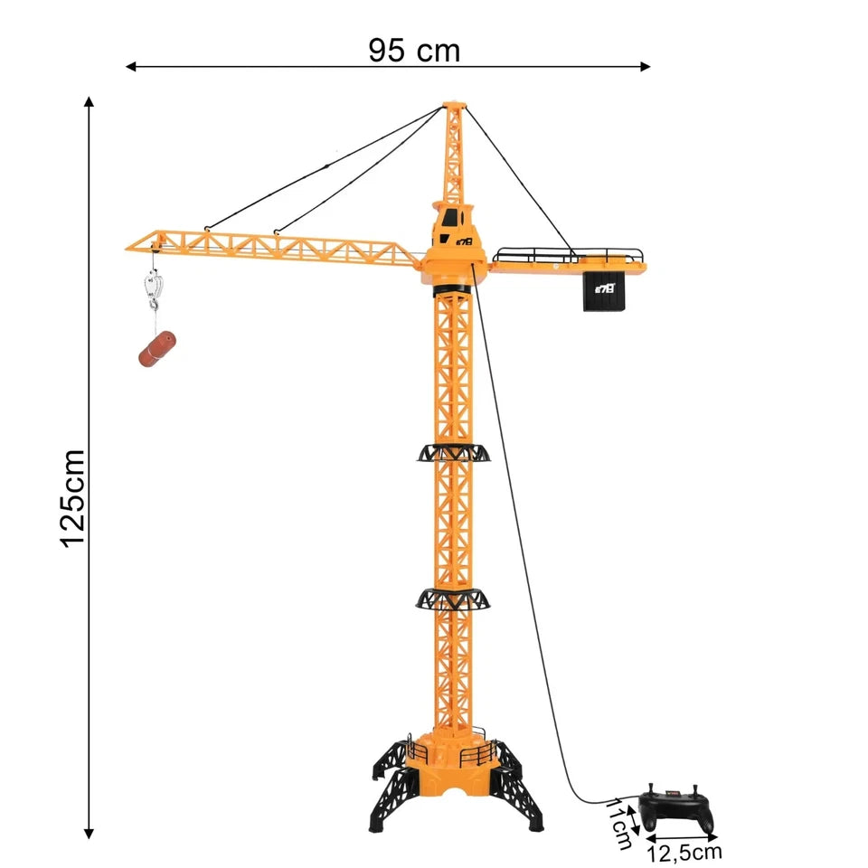 GRU GIOCATTOLO FILOGUIDATA CON TELECOMANDO h 128 CM GRU telecomandata 360°