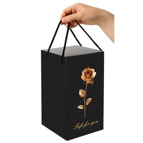 Rosa Eterna luci led Bella La Bestia Rosa Stabilizzata In Vetro + scatola regalo