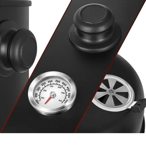 bbq barbecue a carbone carbonella con coperchio affumicatore termometro braciere