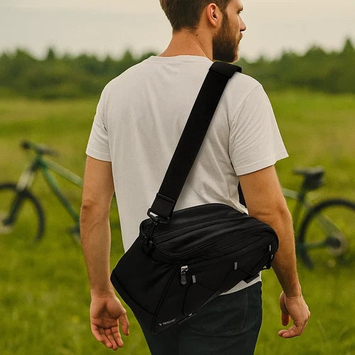 borsa per bicicletta borsa termica posteriore e 2 laterali impermeabili x bici