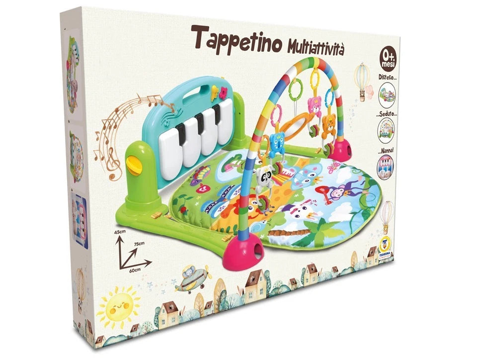 PALESTRINA TAPPETO NEONATO 3 IN 1 PIANOFORTE CON LUCI SUONI E PELUCHE