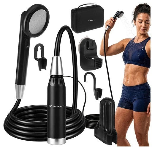 Doccia da Campeggio Portatile USB Ricaricabile Esterna Camper Trekking + custodia