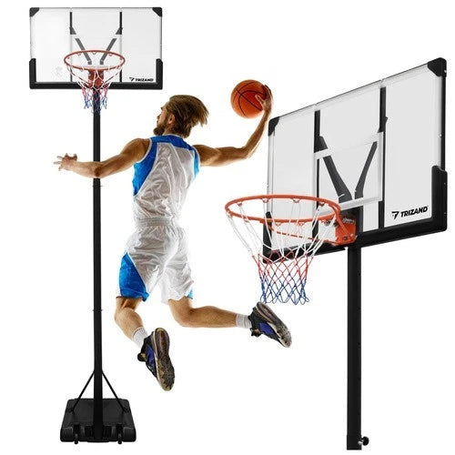 canestro da basket con piantana altezza regolabile max 305 cm anello regolamentare 45 cm