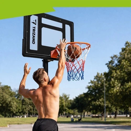 canestro da basket con piantana h. regolabile da 150 a 259 cm con ruote e palla