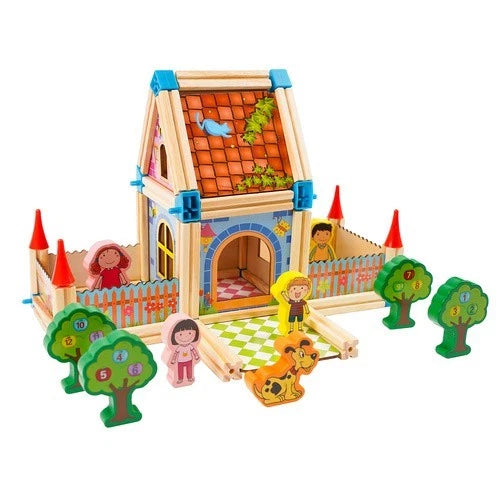 costruzioni per bambini set fattoria animali casetta con accessori blocchi costruzione