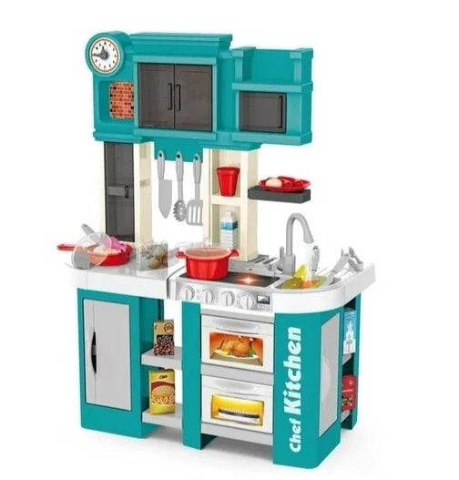 Cucina Giocattolo per Bambini Grande con Acqua luci Suoni e Accessori h. 84 cm
