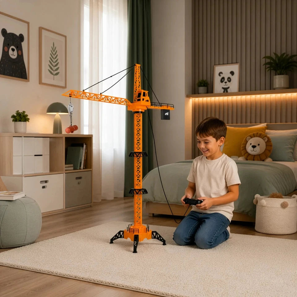 GRU GIOCATTOLO FILOGUIDATA CON TELECOMANDO h 128 CM GRU telecomandata 360°