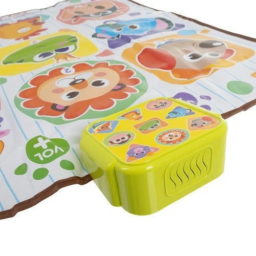TAPPETO interattivo per bambini con giochi musica e versi di animali cm. 82x65