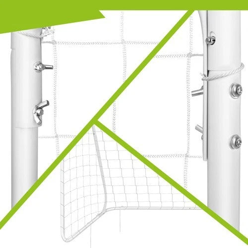 porta da calcio in metallo da esterno porta calcio e calcetto giardino con rete 213x150x90 cm