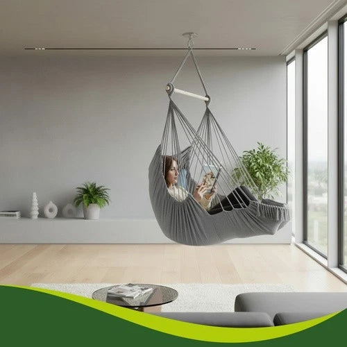 Amaca da giardino sedia brasiliana altalena interno ed esterno carico max 150kg