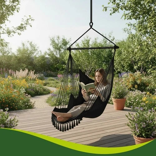 Altalena da giardino sedia sospesa interno ed esterno carico max 150kg