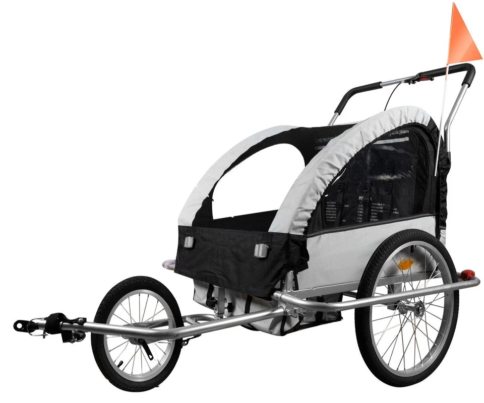 Rimorchio per Bicicletta Carrello porta bambini o Passeggino Trasporto cani