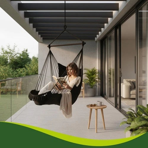 Altalena da giardino sedia sospesa interno ed esterno carico max 150kg