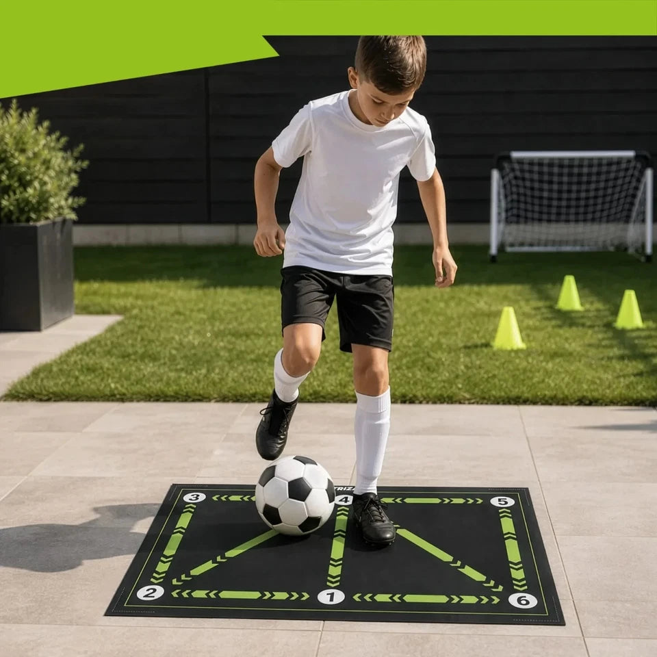 Tappeto Allenamento Calcio 60x90 Tappetino Dribbling Controllo + Pallone e sacca