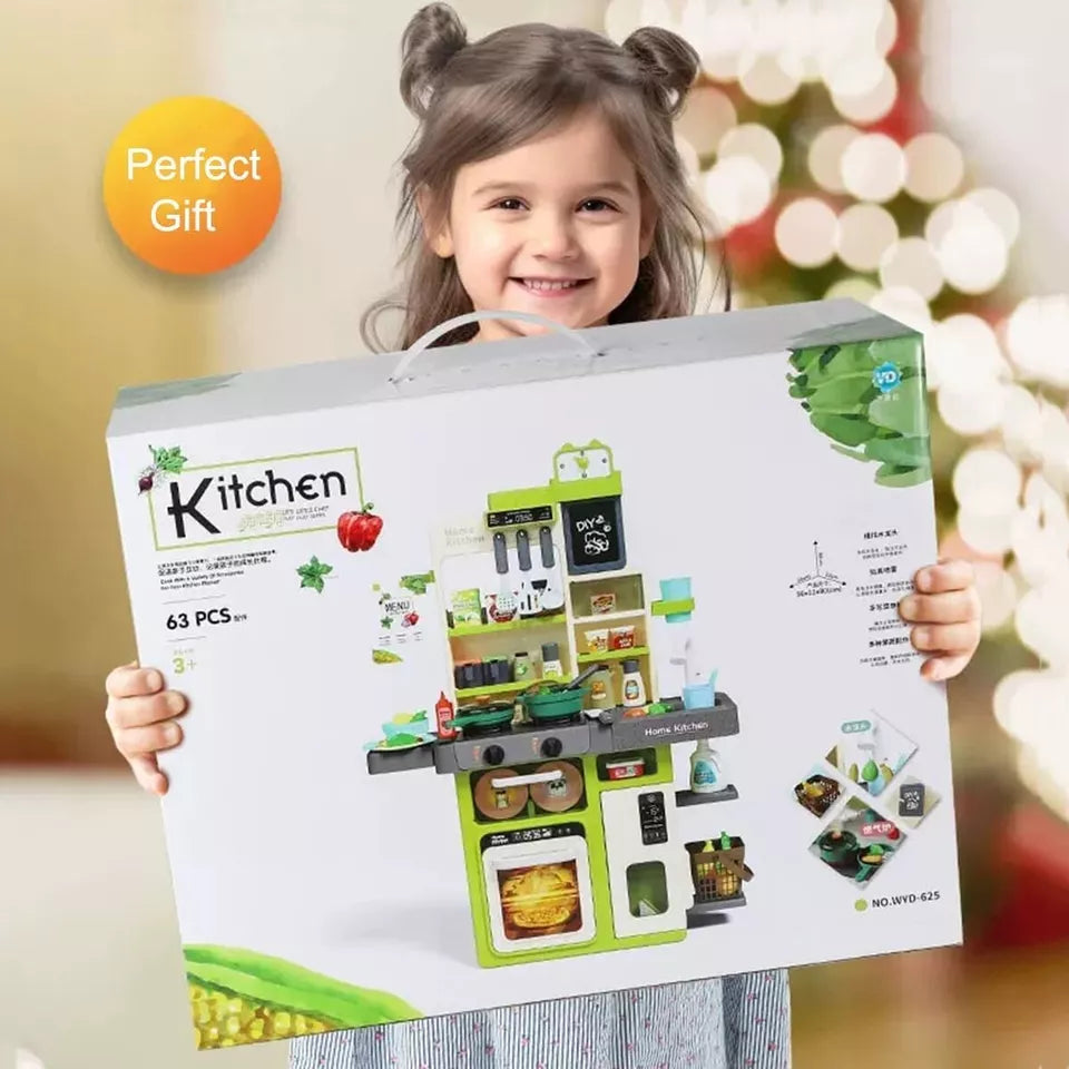 Cucina Giocattolo per bambini Vapore Acqua pentole e Accessori Inclusi