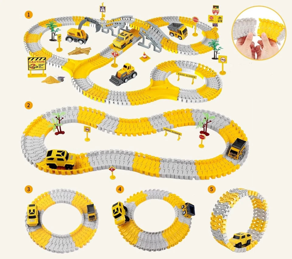 pista da corsa per bambini ragazzi escavatori bulldozer camion giocattolo auto