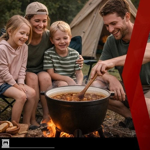 calderone pentolone in ghisa Dutch Oven pentola da campeggio pesca per fuoco