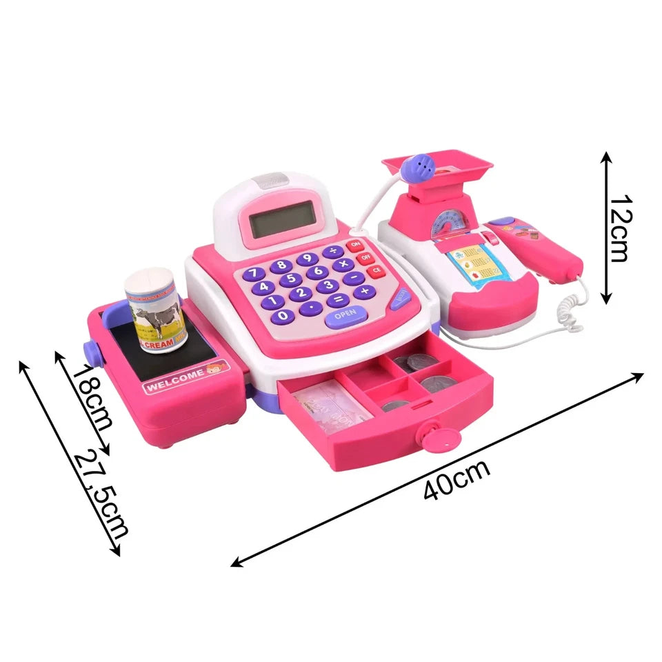 Registratore di Cassa Giocattolo Bambini Supermercato Elettronico luci e suoni