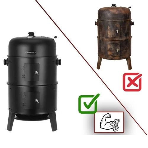 bbq barbecue a carbone carbonella con coperchio affumicatore termometro braciere