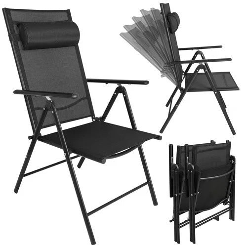 2 sedie da giardino reclinabili set 2 sedie pieghevole prendisole + poggiatesta