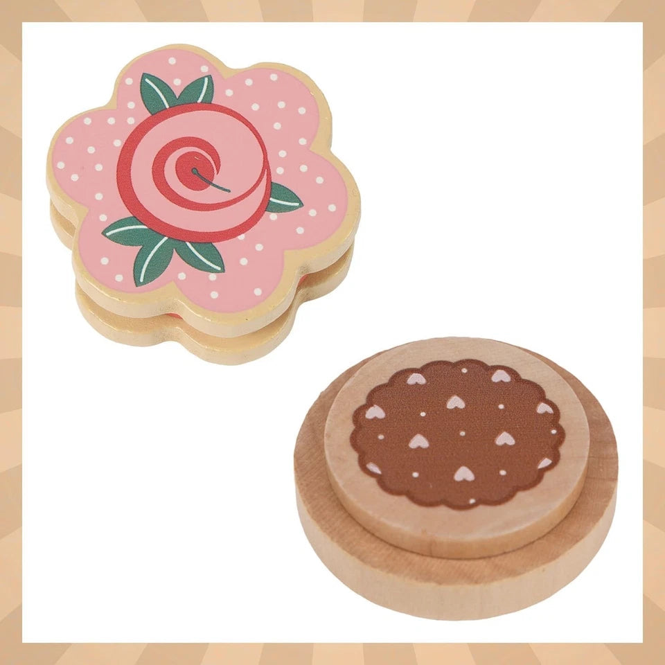 Gioco set per il tè bambini + accessori Giocattolo in legno dolci gioco