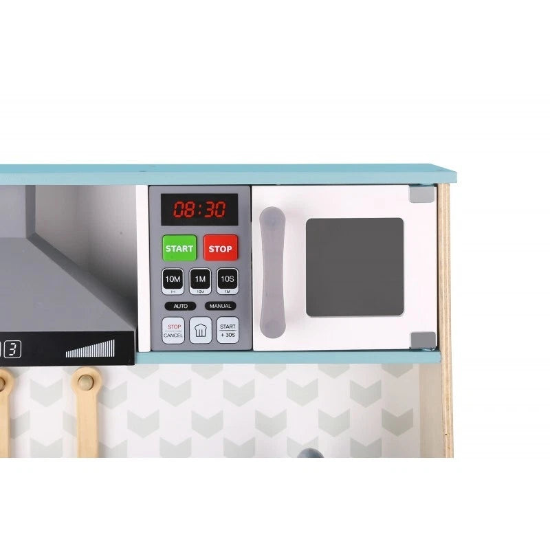 CUCINA giocattolo cucina IN LEGNO per bambini con ACCESSORI lavagna luci e suoni
