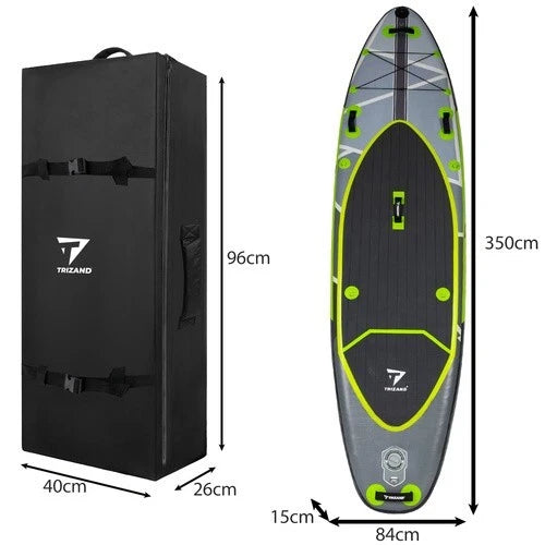 Tavola Da Stand Up Paddle SUP Gonfiabile  Pompa Pagaia Sedile Zaino Sacca 350 cm