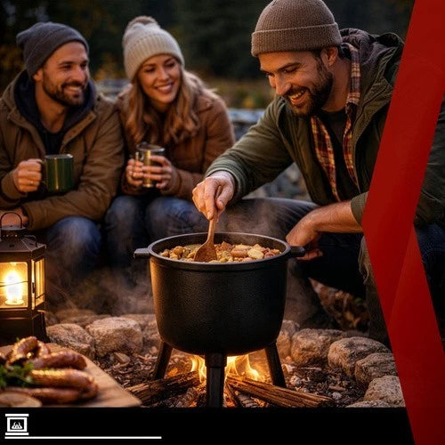 calderone da caccia pentolone in ghisa Dutch Oven pentola da campeggio per fuoco