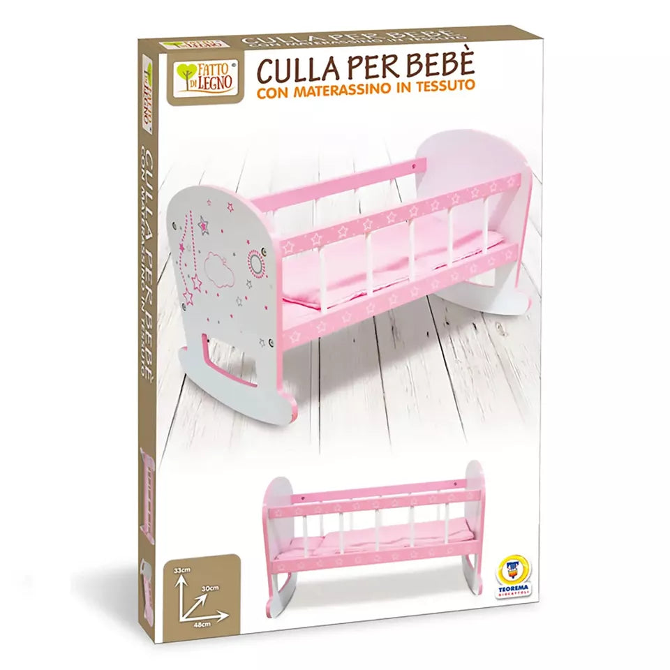 culla in legno per bambole e bambolotti lettino bambole fino a 50 cm. in legno