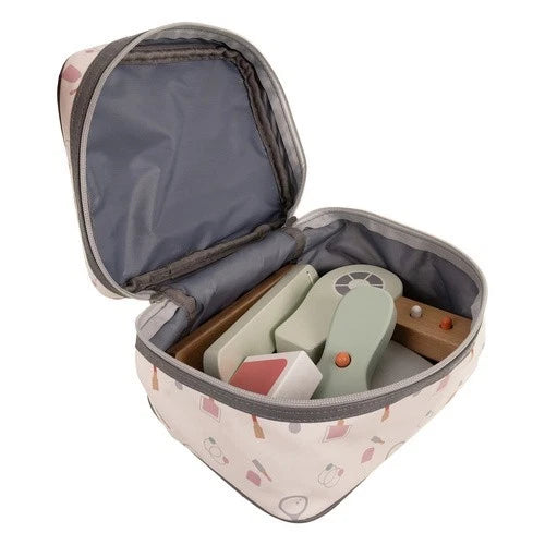 set bellezza gioco in legno set trucchi e capelli per bambine giocattolo in legno