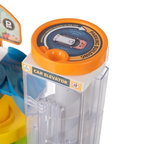 Grande Garage 4 piani set gioco garage pista macchine per bambini con 6 veicoli