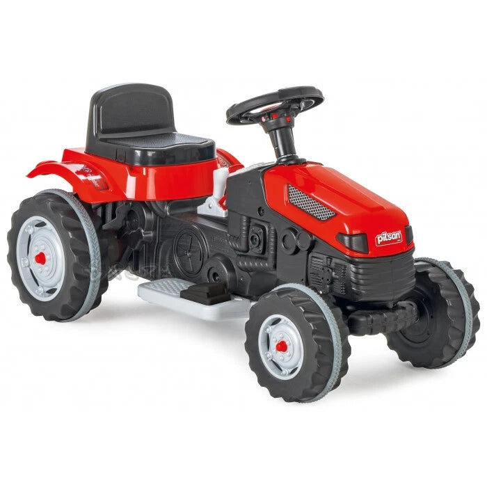 Trattore elettrico per bambini trattore rosso grande con sedile regolabile