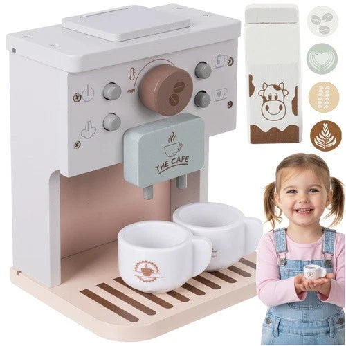 macchina caffè giocattolo in legno per bambini gioco in legno con accessori