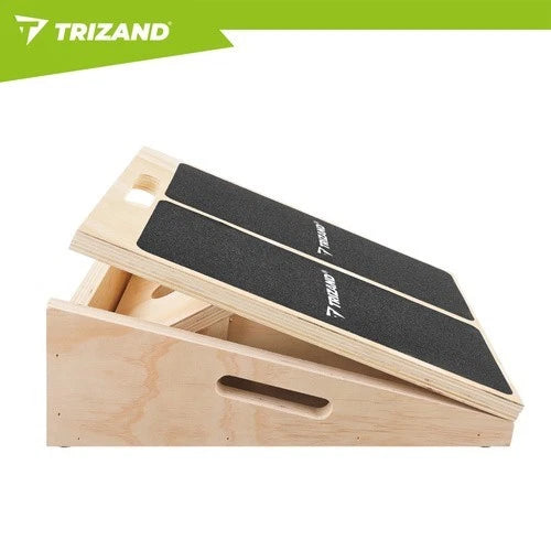 Tavola Inclinata Regolabile in Legno Pedana Fitness Stretching, Squat, Polpacci