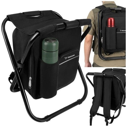 Sedia da pesca sgabello campeggio con borsa termica alimenti bevande sedia zaino