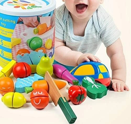 Frutta e verdura gioco in legno per bambini giocattolo cibo cucina chef in legno