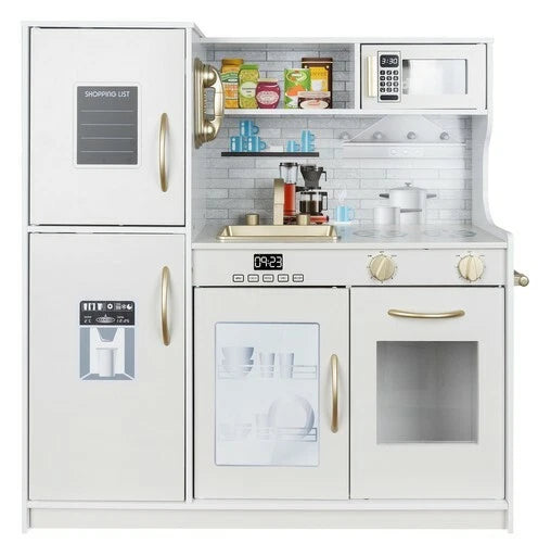 CUCINA PER BAMBINI IN LEGNO CUCINA con FRIGO FORNO e ACCESSORI