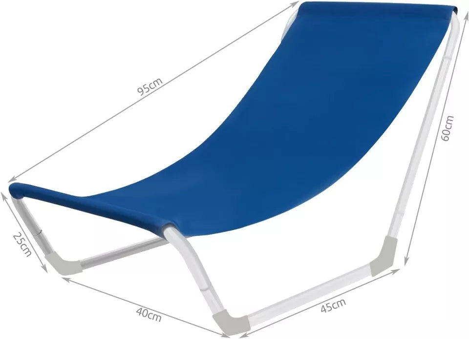 Set 2 Sedie da spiaggia + borse sdraio pieghevole portata fino a 110 kg