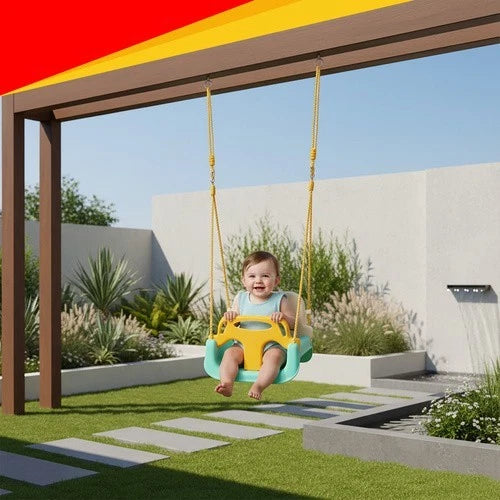 Seggiolino per Altalena bambini con Protezione REMOVIBILI 3 in 1 con schienale