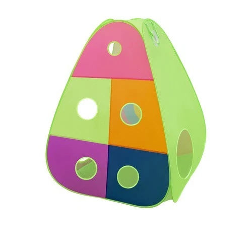 Tenda da gioco 5 in 1 Area gioco interni esterni per bambini pop-up + tunnel, casetta, palline canestro bersaglio