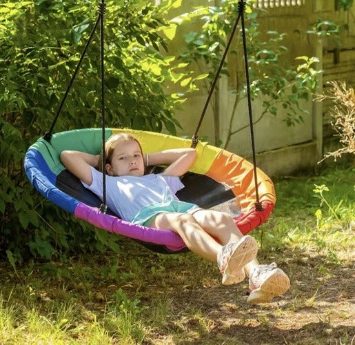 Altalena per bambini a nido Rotonda Regolabile Diam. 110 cm Fino a 160 Kg