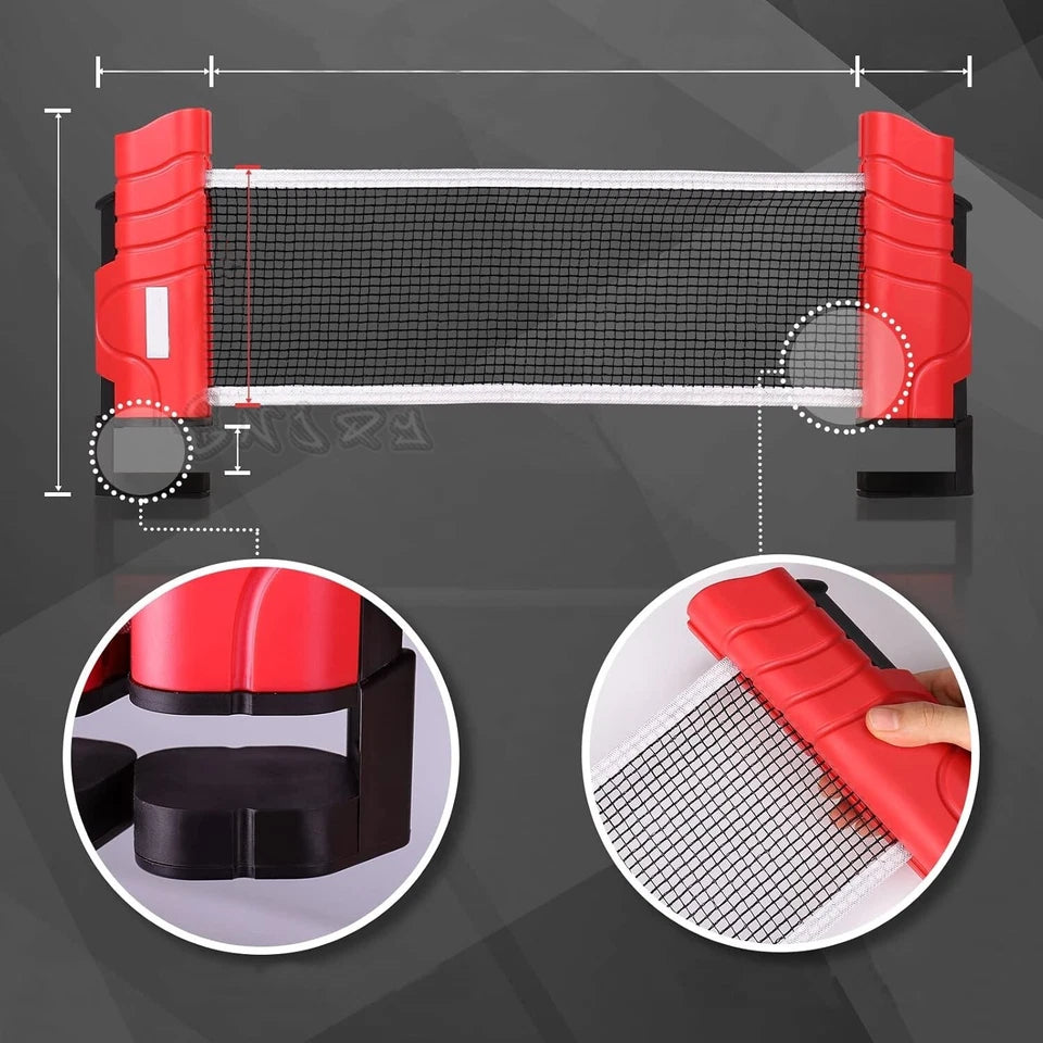 set da ping pong rete retrattile 2 racchette da ping pong 2 palline x tavoli