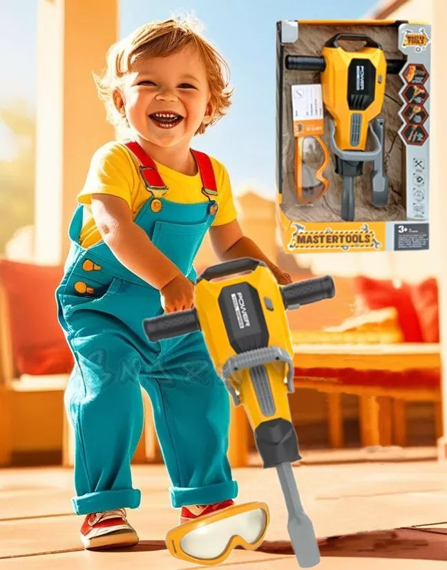 Martello giocattolo per bambini martello pneumatico demolitore gioco + accessori