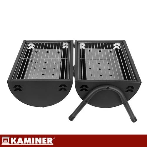 bbq barbecue xxl carbone e carbonella grill giardino 2 griglie fuoco regolabile termometro
