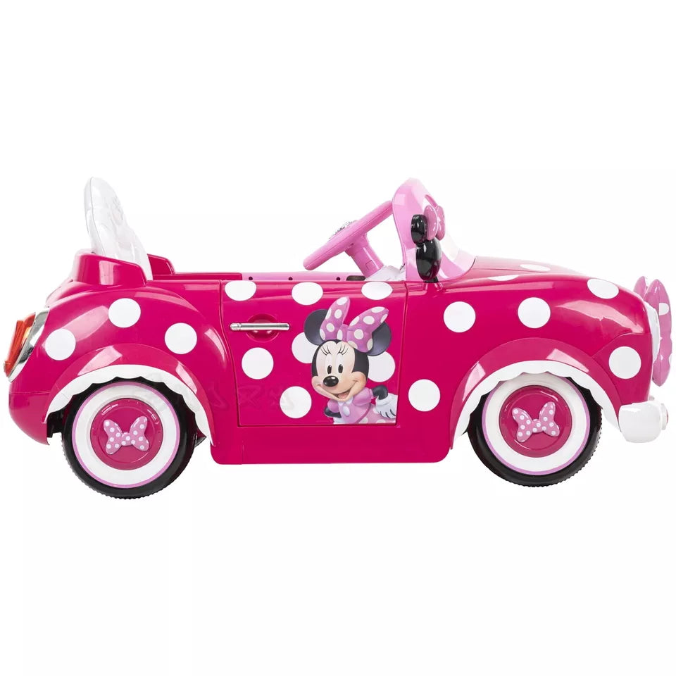 Auto elettrica per bambini Minnie Mouse 6 V litio macchina elettrica luci  suoni