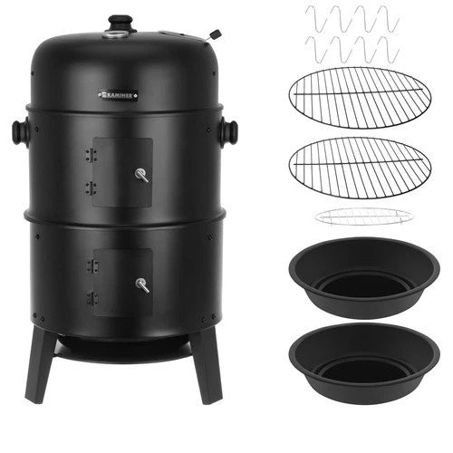 bbq barbecue a carbone carbonella con coperchio affumicatore termometro braciere