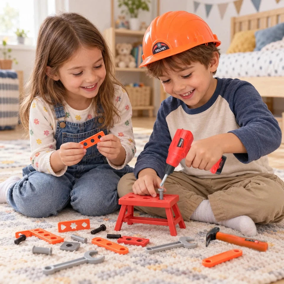 cassetta degli attrezzi giocattolo per bambini giochi attrezzi lavoro e fai da te