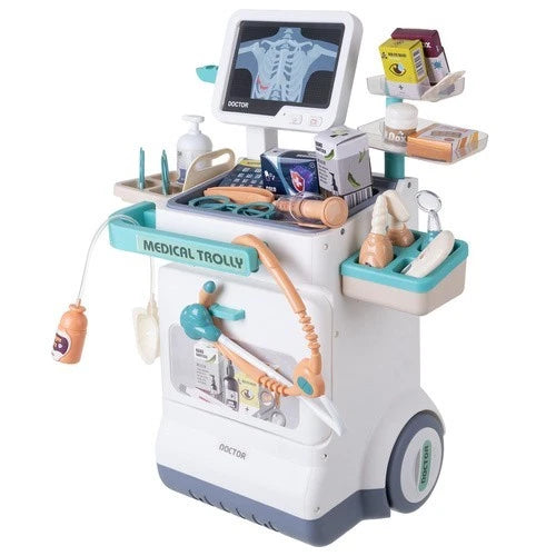 Clinica Dottore Giocattolo Set Carrello dottore gioco bambini con strumenti luci e suoni