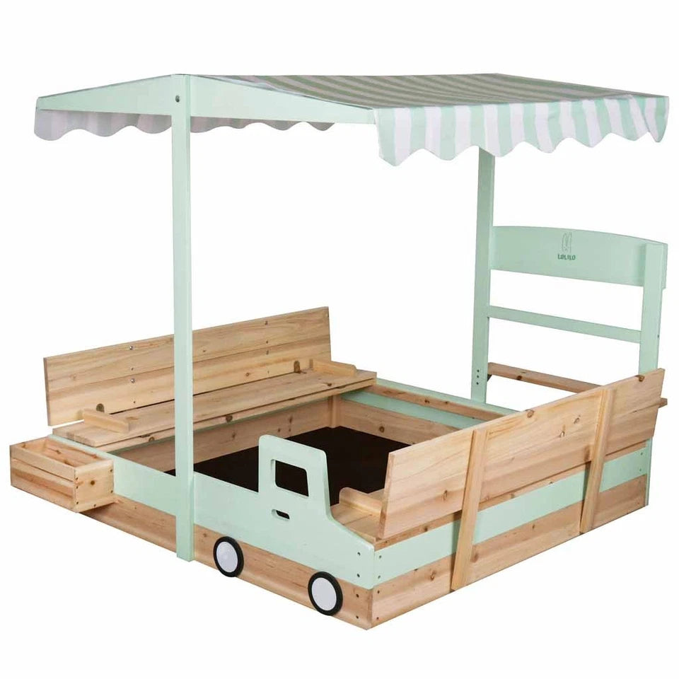 sabbiera in legno per bambini sabbiera giardino con tetto panche e copertura